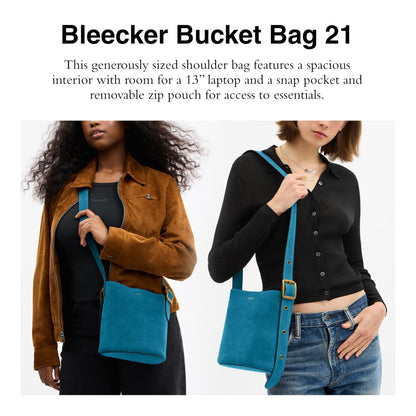 COACH Bleecker Bucket Bag 21, 1z/Sea Blue