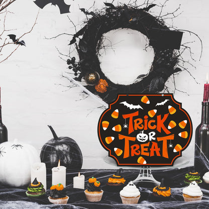 4 Pcs Halloween Felt Hanging Signs for Wreaths Happy Halloween Door Decorations Trick or Treat Wall Plaque Signs Pumpkin Witch Ghost Black Cat Bat Wall Decor Halloween Welcome Signs(Funny Style)