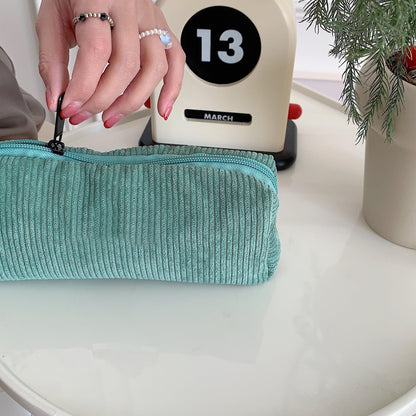 OZAOZ Cute Pencil Case Aesthetic Student Pencil Pouch Coin Pen Pouch Cosmetic Bag Office Stationery Organizer For Kids Teen School (Green)