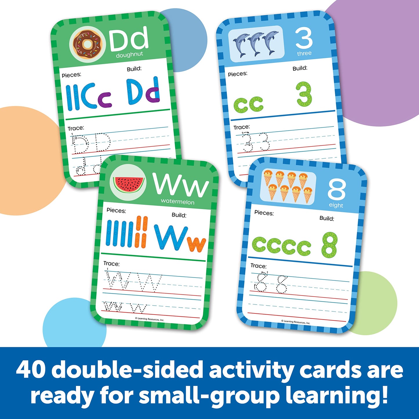 Learning Resources Skill Builders! Letter & Number Maker Classroom Set, 200 Pieces, Age 5+, counting, alphabet, number skills, teacher supplies, school supplies, letters and numbers