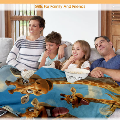 Hohoto Giraffe Blanket for Adults Women Men Girls Boys Birthday Christmas Halloween Easter Father's Day Dad Husband Boyfriend Son Throw Blanket 50"x60"