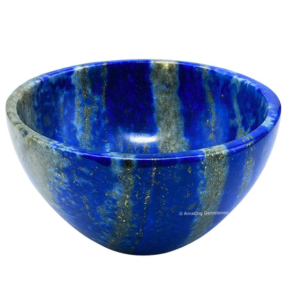 Lapis Lazuli Crystal Bowl - 2 Inch Decorative Bowls for Room and Home Decor - Gemstone Healing Crystals for Elegant Display, Positive Energy Balance and Gift