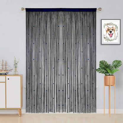 YIIBAII Beaded Curtain Beaded Curtains for Doorways Crystals Suitable for Interior Hanging Decoration and Partitions Closet Curtains (39"x79", Starry Blue)