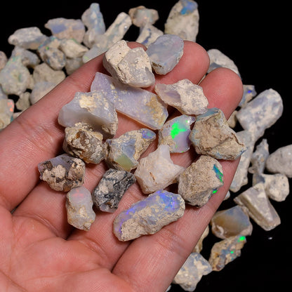 Gemkora 100 carats Raw Opal Gemstone and Crystals, Wholesale Lot, Gemstone, Rough Crystals, Rock Stones, Jewelry Making Supplies, DIY & Crafts (B Grade)
