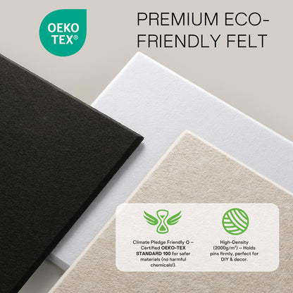 MaxGear Large Felt Bulletin Board 36" x 24", Cork Board Alternative, 6 Pack Black Felt Wall Tiles with Push Pins, Cork Boards for Walls Pin Board for Office & HomePanels