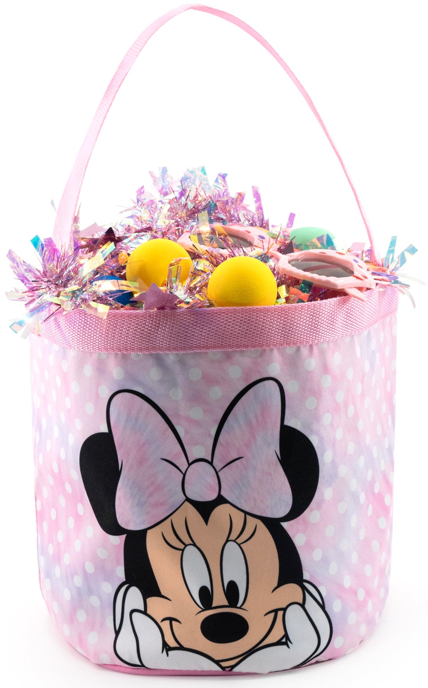 Disney Minnie Mouse Tote Bag for Kids | Collapsible Halloween Trick or Treat Bag, Candy Tote, and Reusable Easter Basket | Minnie Mouse Travel Tote, Shopping Bag, or Party Carryall | Ages 3+