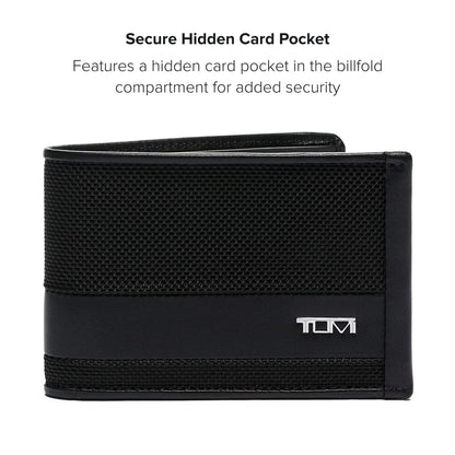 TUMI - Alpha Slim Single Billfold - Men's Ballistic Nylon Wallet - Hidden Card Pocket - Black