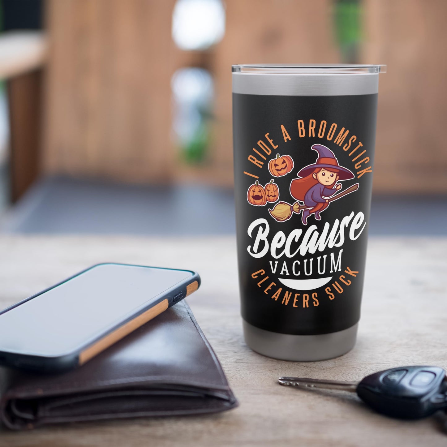 Broomstick Rider Halloween Design For Witchy Woman Stainless Steel Insulated Tumbler