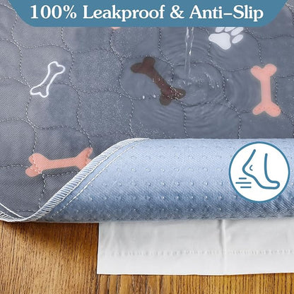 Washable Pee Pads for Dogs, 2 Pack 41"x41" Reusable Puppy Pads, Waterproof Pet Training Pads, Non-Slip Fast Absorbent Potty Pads for Crate, Floor, Couch, Whelping Pads Litter Mat Puppy Supplies