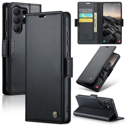 SINIANL Compatible with Samsung Galaxy S26 Ultra Wallet Case with Card Holder, Women Men Flip Cover with RFID Blocking Magnetic Clasp Kickstand Leather Book Folio Case for Galaxy S26 Ultra Black
