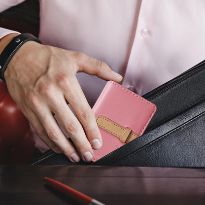 FORYEE Credit Card Holder with 26 Suitable Slot, ID Card Case PU Leather Wallet for Women Men Business Organiser Pocket (Pink)