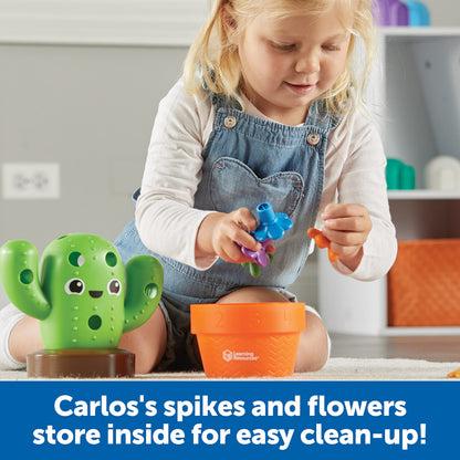 Learning Resources Carlos the Pop & Count Cactus - 16 Pieces, Age 18+ Months, Toddler Montessori Toys, Stacking Shape, Sorting And Matching Skill Activities, Educational Games