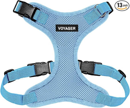 Voyager Step-in Pet Harness - All Weather Mesh, Adjustable Step in Harness for Cats and Dogs by Best Pet Supplies - Baby Blue, S