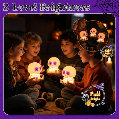 Skull Night Light for Kids Room, Skeleton Lamp,Halloween Decor Night Light