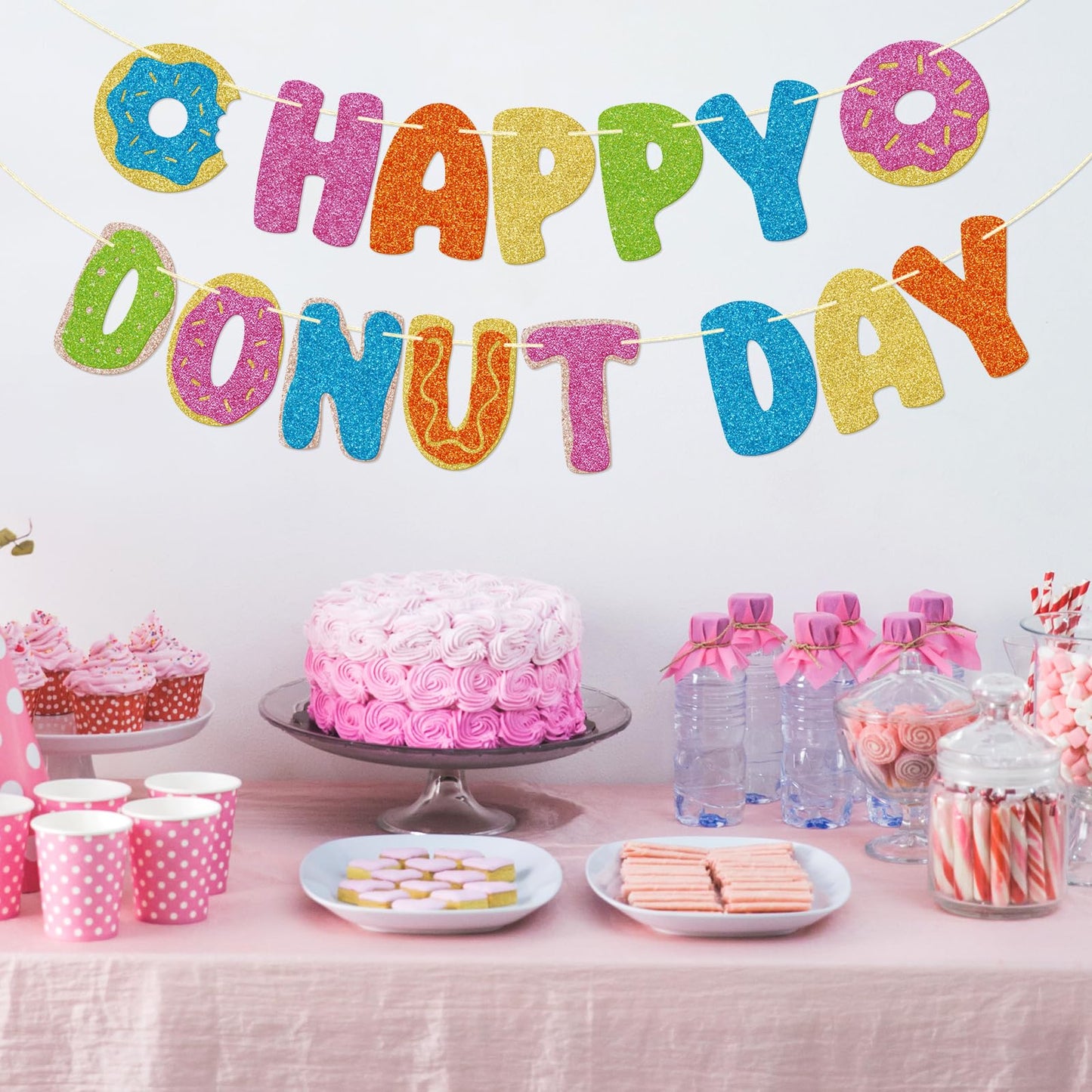 Happy Donut Day Banner, Pre-Strung
