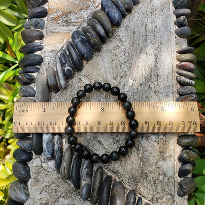 chengmu 8mm Rainbow Eye Obsidian Stretch Bracelet Round Stone Beads Semi Gemstone for Crystal Elastic Bracelet 7.5"