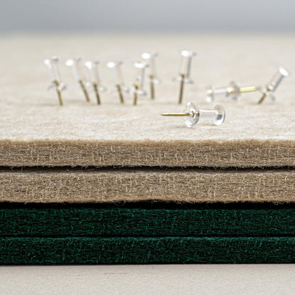 Large Bulletin Board - 60 x 36 Inches, Decorative Felt Pin Board for Wall - 5' x 3' Foldable Photo Display Board with Self-Adhesive Tape, Includes 20 Push Pins - Dark Green