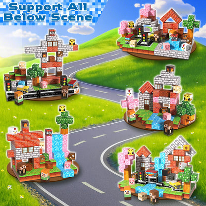 200 PCS Magnetic Blocks - Magnetic Building Blocks Cubes, Magnet Toys for Kids Age 3+, Toy Building Set for Kids, Magnets Stacking Construction Birthday Gifts for Boys Girls Age 4-8, 8-12