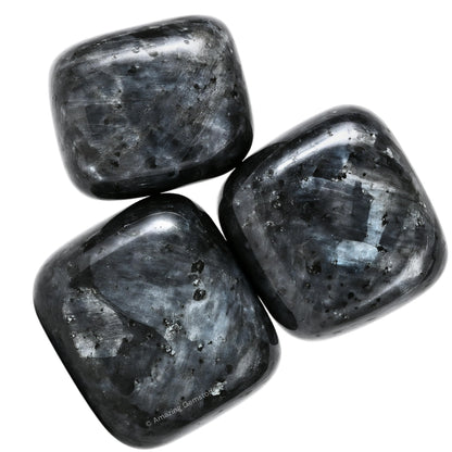 Amazing Gemstone Larvikite Crystals&Healing Stones Tumbled - 1 oz Larvikite Stone Gem Stones, Healing Stones for Energy Balance, Stress Relief - Premium Polished Gems Rocks for Meditation&Wellness