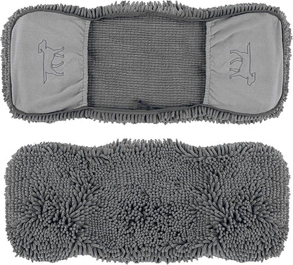 Tuff Pupper Quick Dry Towel for Dogs | Ultra Absorbent Microfiber Shammy | Extra Large 35x15 Size Dog Bath Towel | Comfortable Hand Pockets | Indoor Outdoor Use | Durable Material | Machine Washable