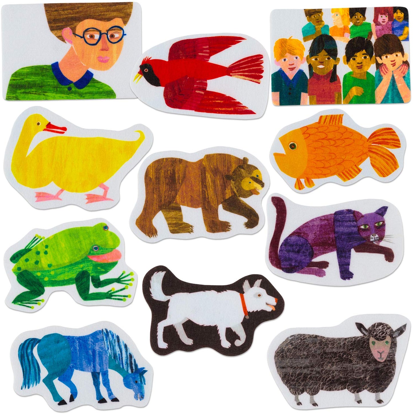Little Folk Visuals Brown Bear, Brown Bear, What do You See? Precut Felt Pieces, 11 Pieces Set