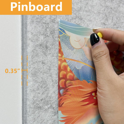 Large Cork Board Tiles for Wall with Push Pins, Removable 36" x 24" Bulletin Board Sets, Adhesive Pin Board | Magrowill 6 Packs Felt Panels for Interior Wall Decor