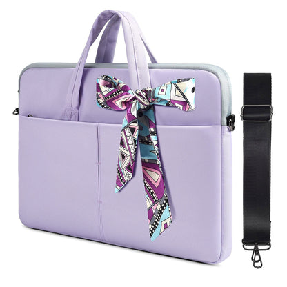 15.6 Inch Waterproof Laptop Sleeve Shoulder Bag Women Ladies Handbag Case for Acer Aspire E15/Predator, Dell Inspiron 15, HP Envy/Spectre 15.6, Lenovo IdeaPad 3 15.6, ASUS MSI GS66 15.6 Case, Purple