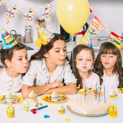 COcnny Bee Mini Cupcake Liners - 600pcs Summer Baking Cups Muffin Paper Cupcakes Wrappers for Birthday Party, Yellow Honey Candy Cake Chocolate Wrap Making Supplies for Baby Shower Wedding (10 Styles)