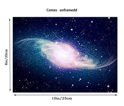 Universe Starry Sky Wall Art Outer Space Fantastic Nebula Galaxy Painting Pictures ，for Bedroom, Living Room, Bathroom Decor ，Posters for Kids, Boys or Girls Room ，Set of 6 （ 8" x10" ） Unframed