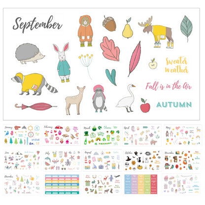 Seasons & Holidays Planner Stickers Value Pack - 16 Sheets, Cute Custom Scrapbook & Planner Stickers, Fun Supplies for Bullet Dotted Journals, Christmas, Easter, Halloween, Birthdays by Sunny Streak