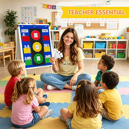 ALSLEA Behavior Chart for Classroom 26"H x 19" W Student Behavior, Emotions, and Group Management Pocket Chart Stoplight Behavior Chart for Kids at Home with 35 Dry Erasable Cards
