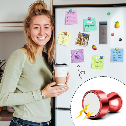 FINDMAG Strong Fridge Magnets, 28 PCS Small Whiteboard Magnets, Colorful Magnetic Push Pins for Refrigerator, Dry Erase Board, School, Kitchen, Locker Accessories