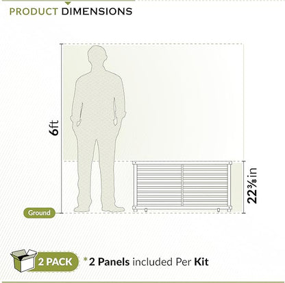 Zippity Outdoor Products ZP19072 1.9 H x 3.6 ft W WoodTek Vinyl Cedar Color Slatted Puppy Kit (2 Panels) Portable Fence