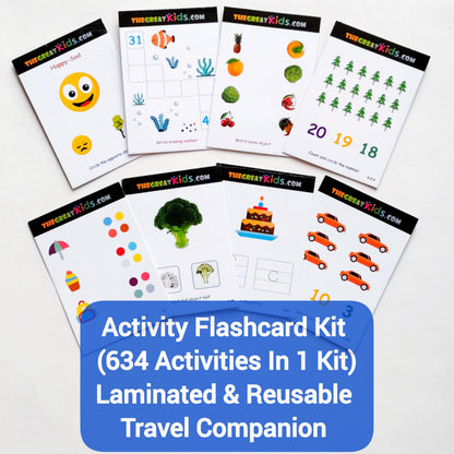 Activity Flash Cards, Workbook, Worksheet for Kids Ages 5, 6 | Toddler, Pre K, Kindergarten, Alphabet, Montessori Curriculum, Homeschooling Supplies, Preschool Early Learning