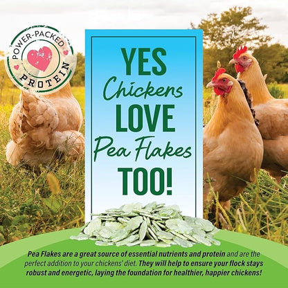 Small Pet Select - Pea Flakes, Treats for Rabbit Bunny, Guinea Pig, Chickens, Bunny, Hamster, and Other Small Pets, 3 lb (Three Pack, 1lb)