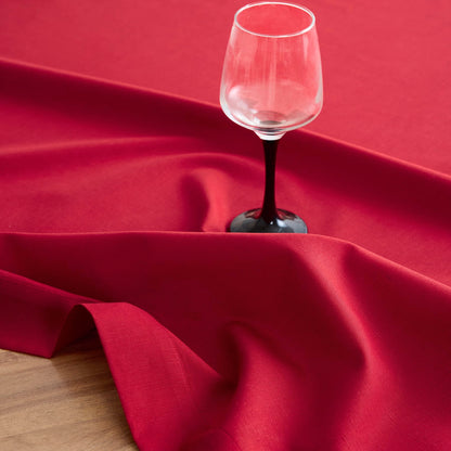 Solino Home Scarlet Red Cotton Linen Napkins Set of 4-20 x 20 Inch Cloth Dinner Napkins, Machine Washable Kitchen & Dining for Summer Decor, 4th of July - Dru