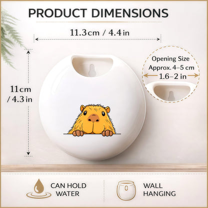 BJDAMAI Capybara Small Wall Planters for Indoor Outdoor Pots Ceramic, Gifts for Women Teens Girls Kids, Capybara Lovers Themed Gifts Decor Stuff Things Items!