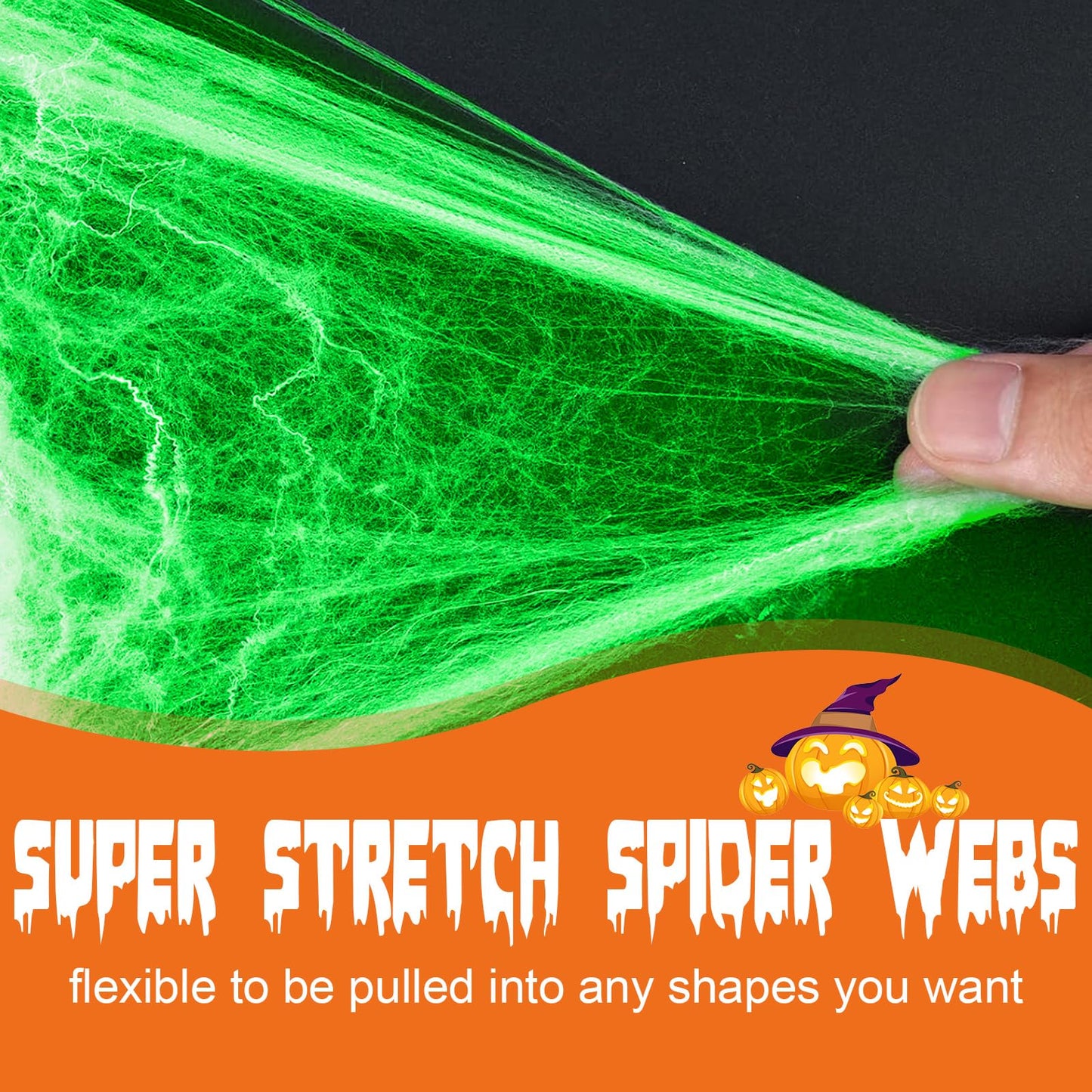 Joyhalo Glow in The Dark Spider Web Decoration, 700 sqft Halloween Web with 20 Spiders, Super Stretch Fake Cobwebs for Creepy Home & Party Indoor/Outdoor Decor