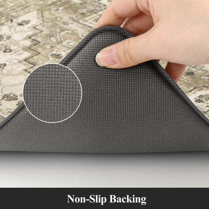 MJIAHOMDEC Cushioned Kitchen Rug Sets 3 Piece Anti Fatigue Mats for Floor Non Slip Waterproof Comfort Standing Mat Runner for Home Office, Sink, Laundry