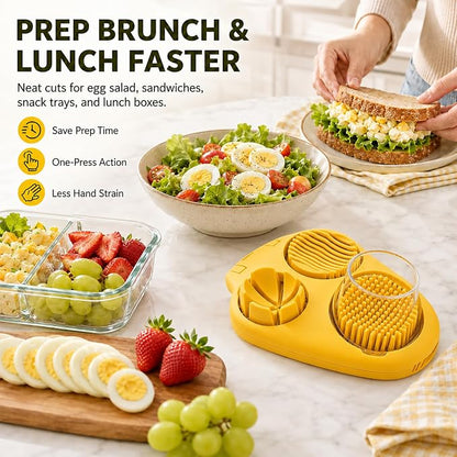 Egg Slicer for Hard Boiled Cherry Tomato Strawberry Salad Cutter Hard Grape Stainless Steel Kitchen Gadget Chopper Dicer Fruit Spam Cup Tool Quail Tomatoes Mushroom Accessories