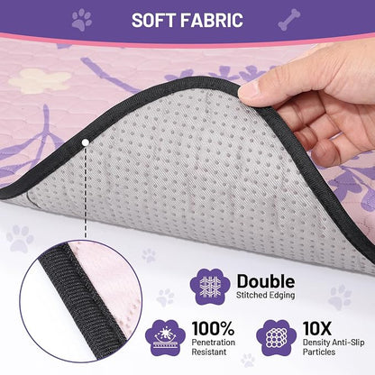 Washable Dog Pee Pads - Absorbent Reusable Puppy Training Pads, Waterproof Leak - Proof & Non - Slip for Crate Whelping Potty Training 24x48 (Pack of 2)