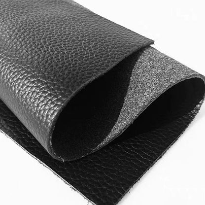 Black Leather, 1.4-2.0mm Thickness for Wallets, Briefcases, Sofa & Stool, Leather Sheets for Crafting (Black lizhiwen12×24" 1pc