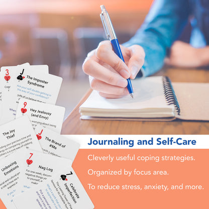 Mind Brain Emotion 52 Essential Coping Skills Cards - Self Care Exercises for Stress and Social Anxiety Relief - Resilience, Emotional Agility, Confidence Therapy Games for Teens, Adults