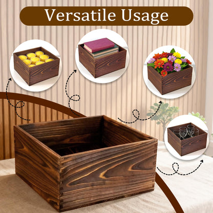 Verssure 6-Pack Wood Risers Display Stands, Multi-Height Food Risers for Buffet Table, Rustic Wooden Cake & Cupcake Stands for Party, Birthday, Wedding, Halloween Decor