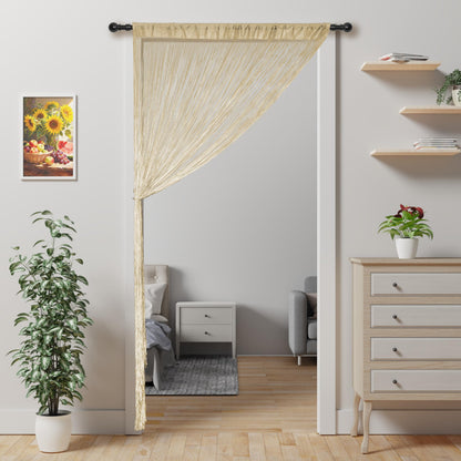 Alwighlit String Curtains for Doorways Door Curtain, Boho Hanging Fringe Tassel Door Curtain, Room Divider Privacy Panel for Bedroom Closet Wedding Party Home Decor 39×79in