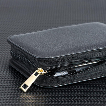 Lanxivi Fountain Pen Roller Pen Pu Leather Case for 12 Pens (Black)