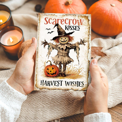 Whaline 40 Pack Vintage Halloween Greeting Cards with Envelopes Stickers Witch Black Cat Blank Note Cards for Trick or Treat Party Supplies, 4 x 6 Inch
