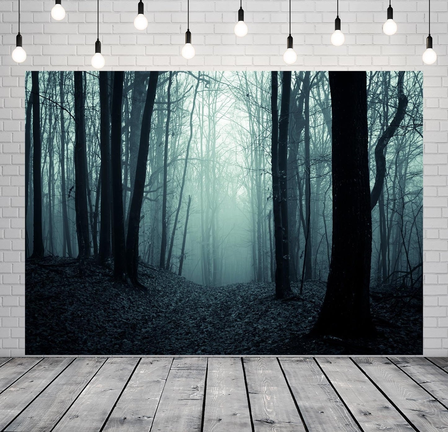 BELECO 7x5ft Fabric Spooky Dark Forest Backdrop Halloween Haunted Misty Woods Magic Grove Vampire Evil Trees Background Halloween Forest Party Decorations Photo Studio Prop