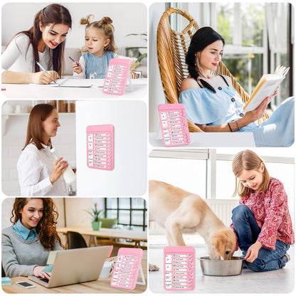 Audab 2Pcs Dry Erase Chore Chart for Kids, Magnetic Checklist Board, My Chores Slider Chart to Do List Board, Routine Reward Chart Schedule Board Task Tracker for Home Refrigerator, Wall, Desk (Pink)