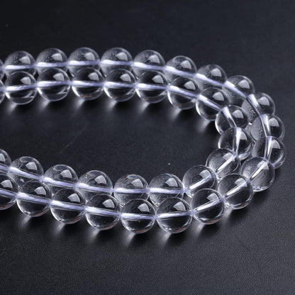 4MM 86PCS Natural Clear White Crystal Quartz Gemstone 3A Grade Round Loose Beads for Jewelry Making DIY Bracelet 1 Strand 15''